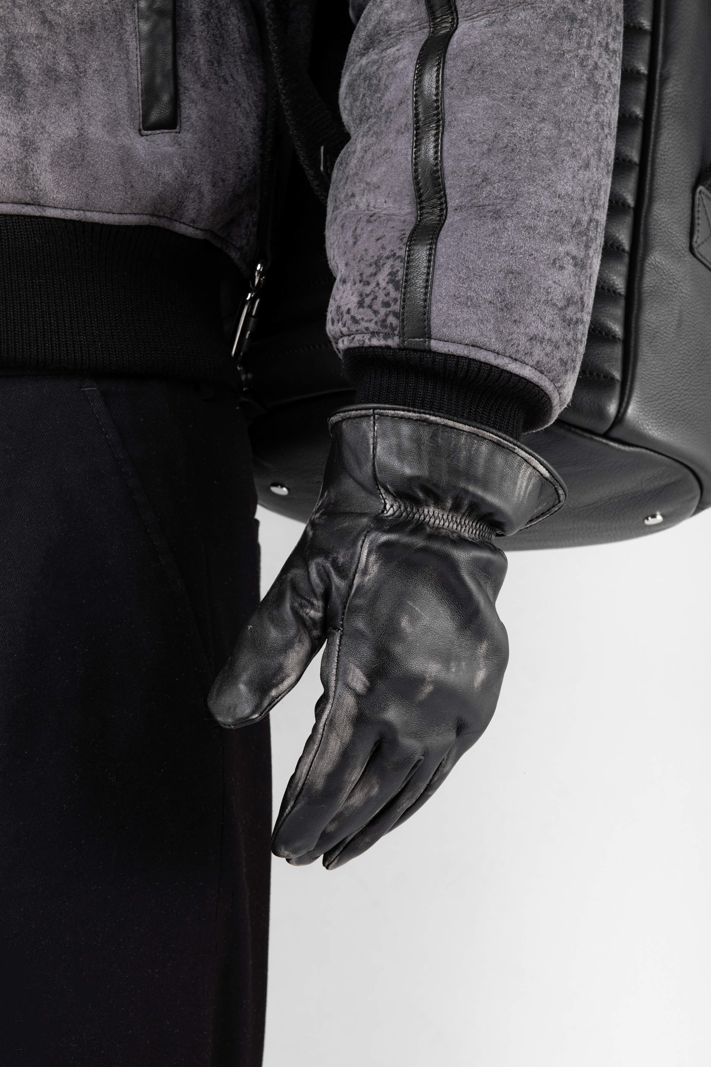 BODA Leather Gloves: Vintage Black (Man)