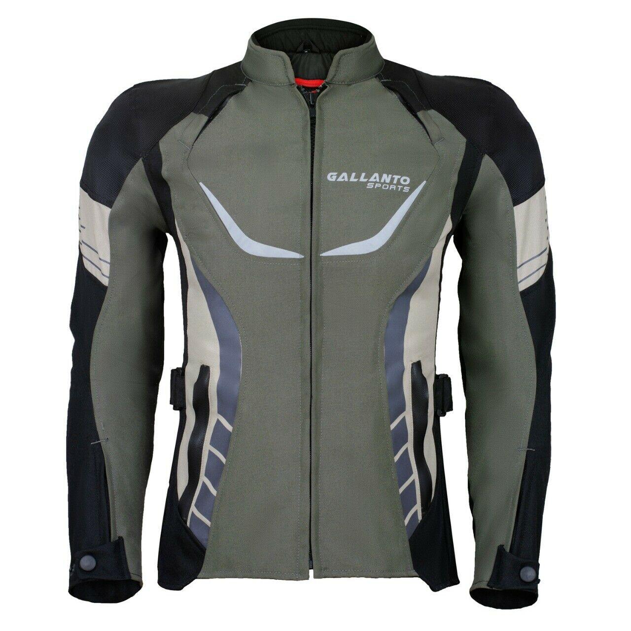 Grey and Black Ladies  Fabric Biker Jacket Armoured