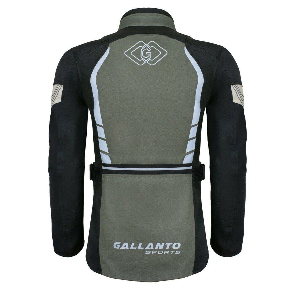 Grey and Black Ladies  Fabric Biker Jacket Armoured