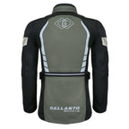 Grey and Black Ladies  Fabric Biker Jacket Armoured