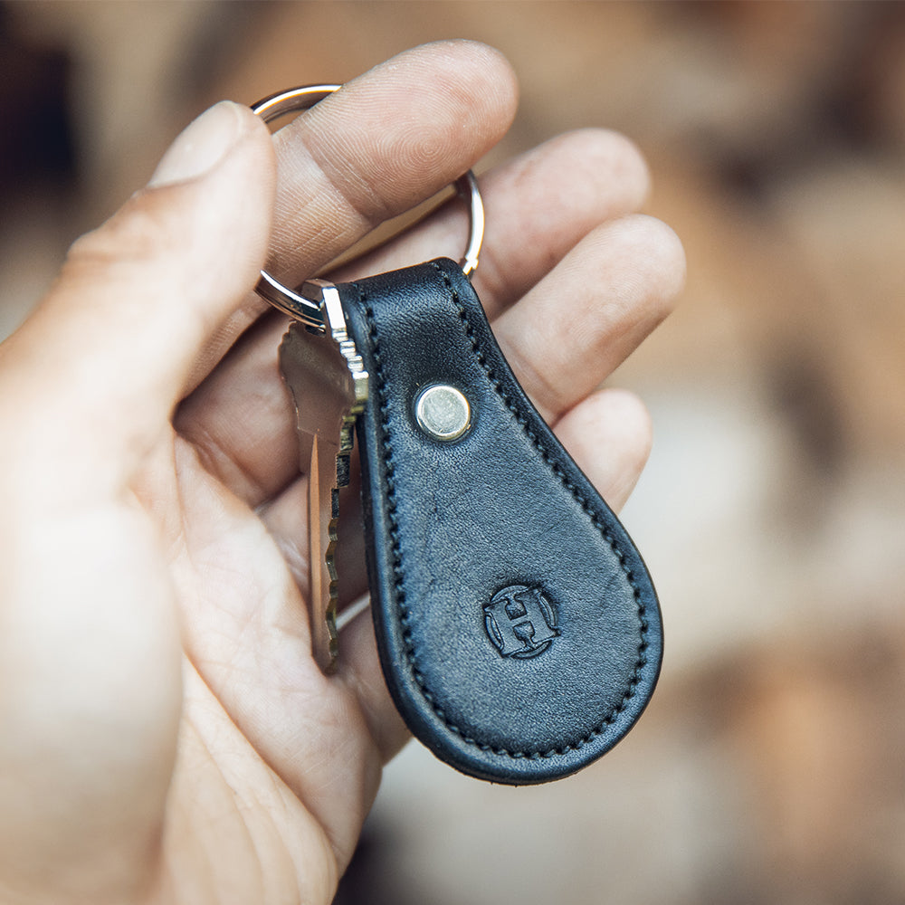 Bell-Shaped Leather Keychain