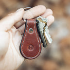 Bell-Shaped Leather Keychain