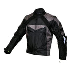 Hawk Black/Grey Textile Biker Motorcycle Waterproof Armoured Jacket