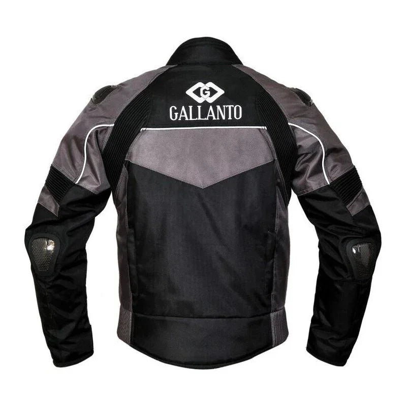 Hawk Black/Grey Textile Biker Motorcycle Waterproof Armoured Jacket