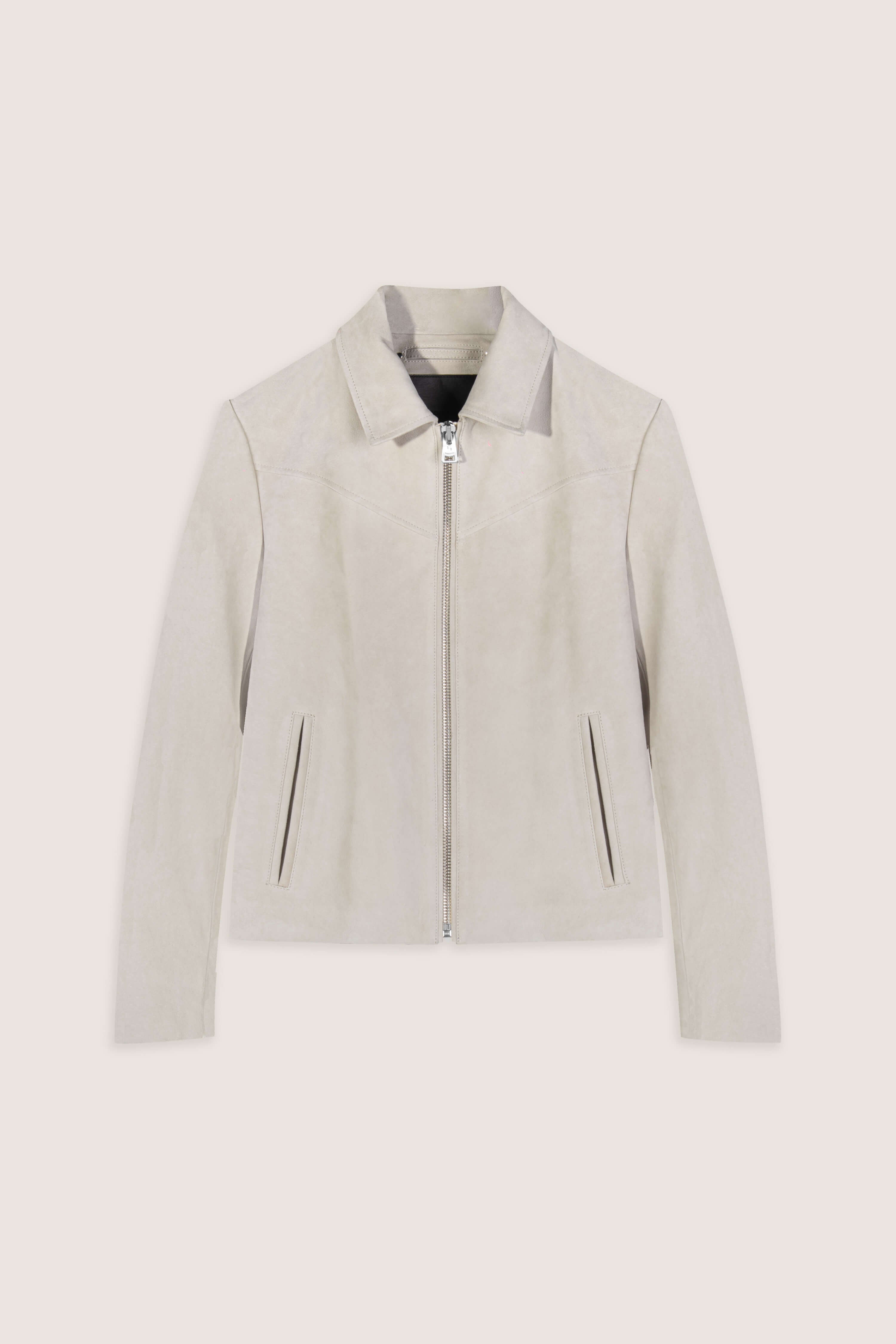 Hendrix: Sandstone Suede Leather Jacket