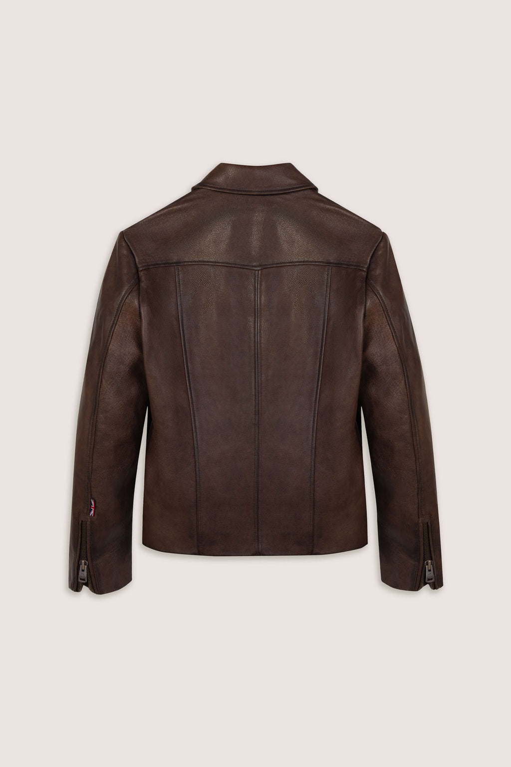 Hendrix: Vintage Brown Leather Jacket Tall
