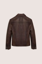Hendrix: Vintage Brown Leather Jacket Tall