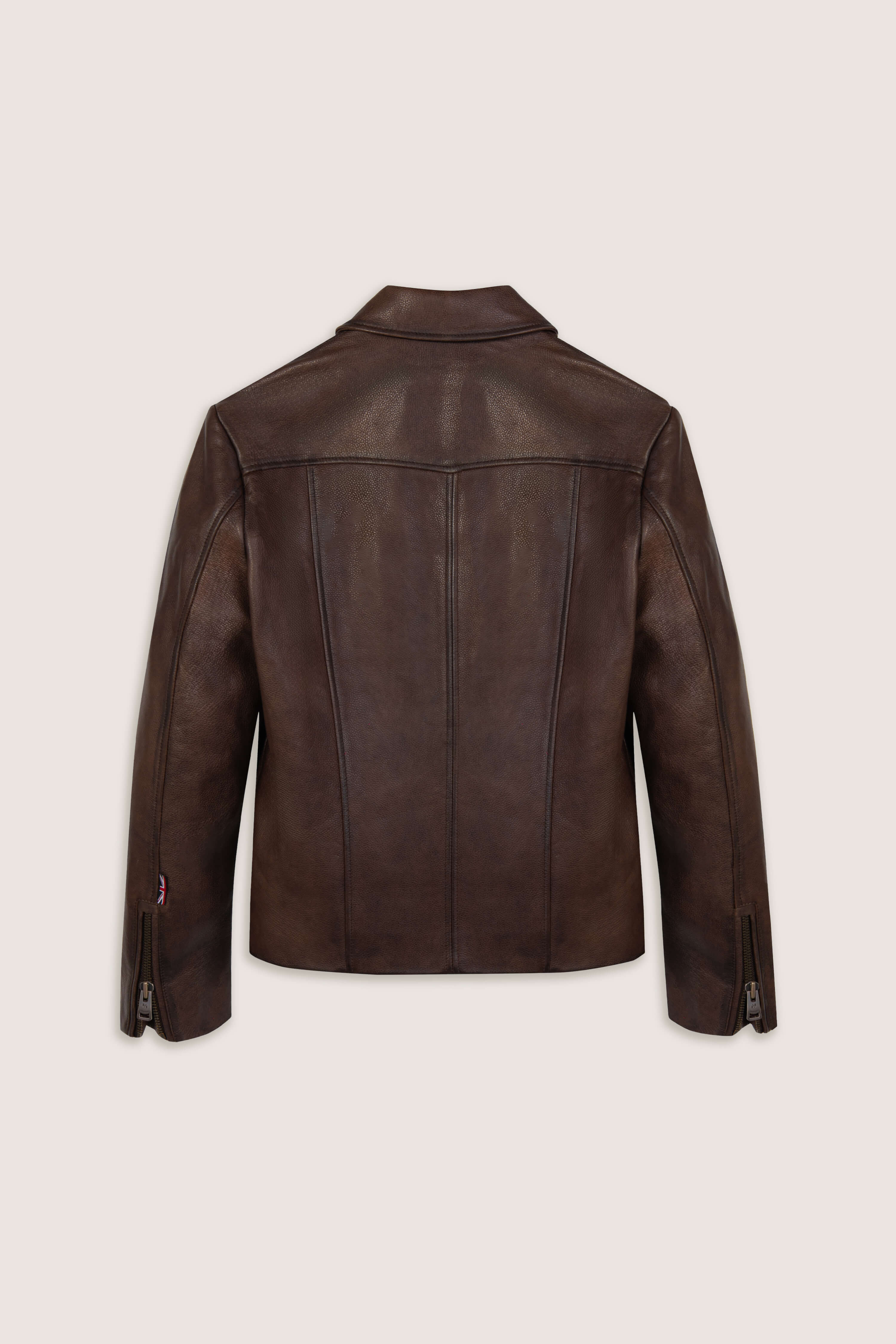 Hendrix: Vintage Brown Leather Jacket Tall