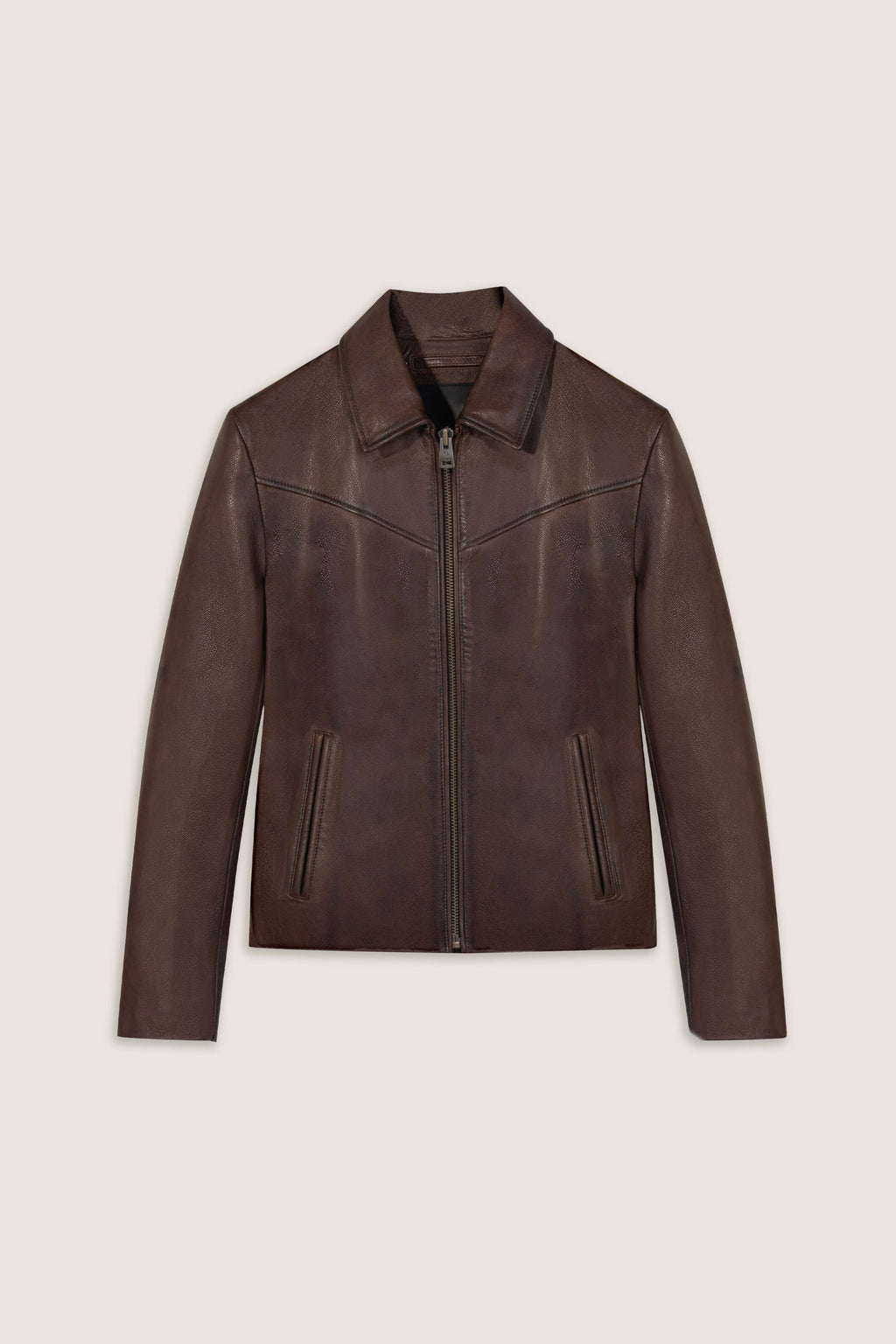 Hendrix: Vintage Brown Leather Jacket (Man)