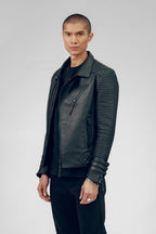 Alexander 3.0 Matte Black Hardware Leather Jacket (Man)