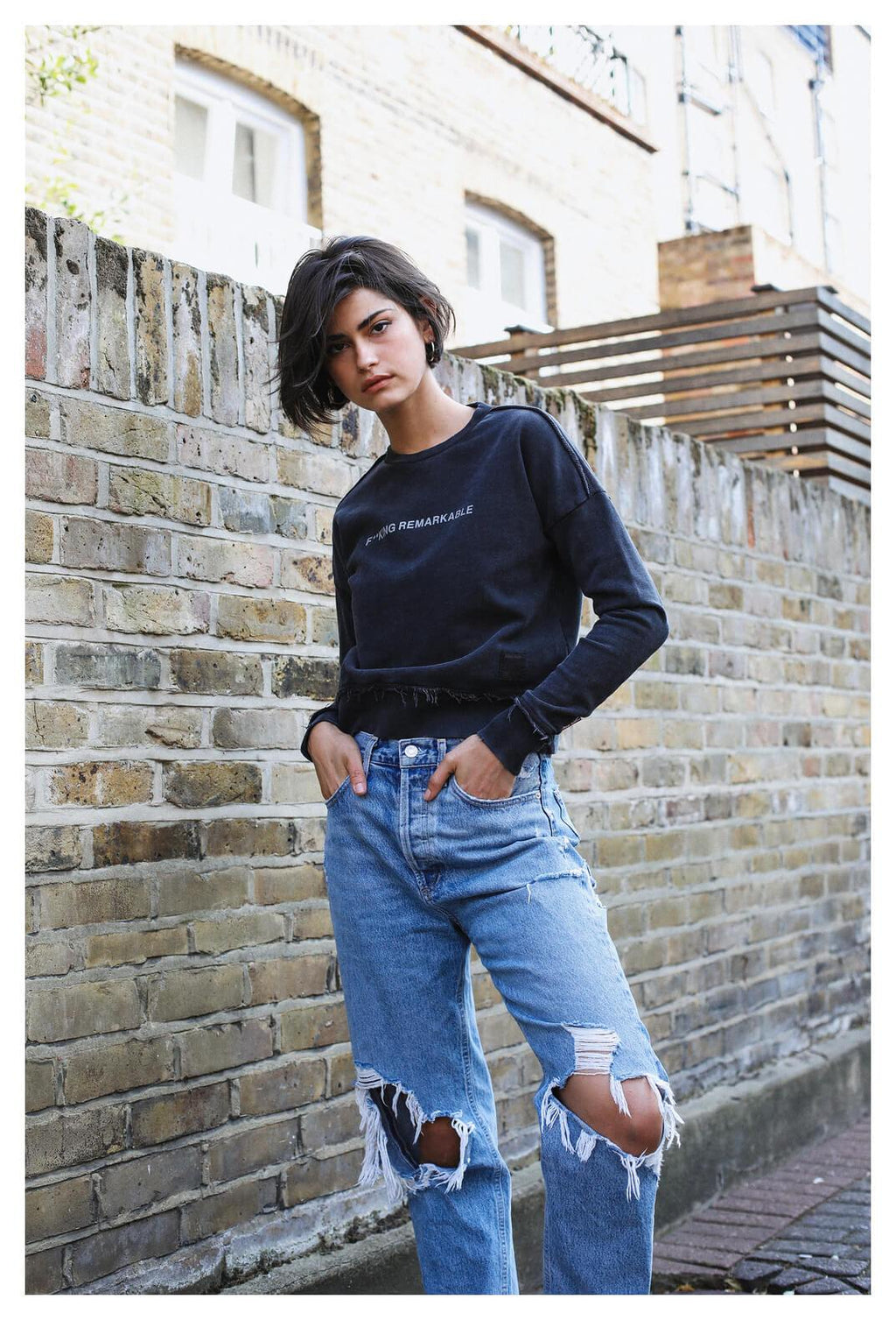 Slogan Organic Cotton Sweatshirt (woman)