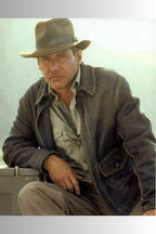 Raiders of Lost Ark Leather Jacket in Distressed Vintage Brown Sheepskin Indiana Jones
