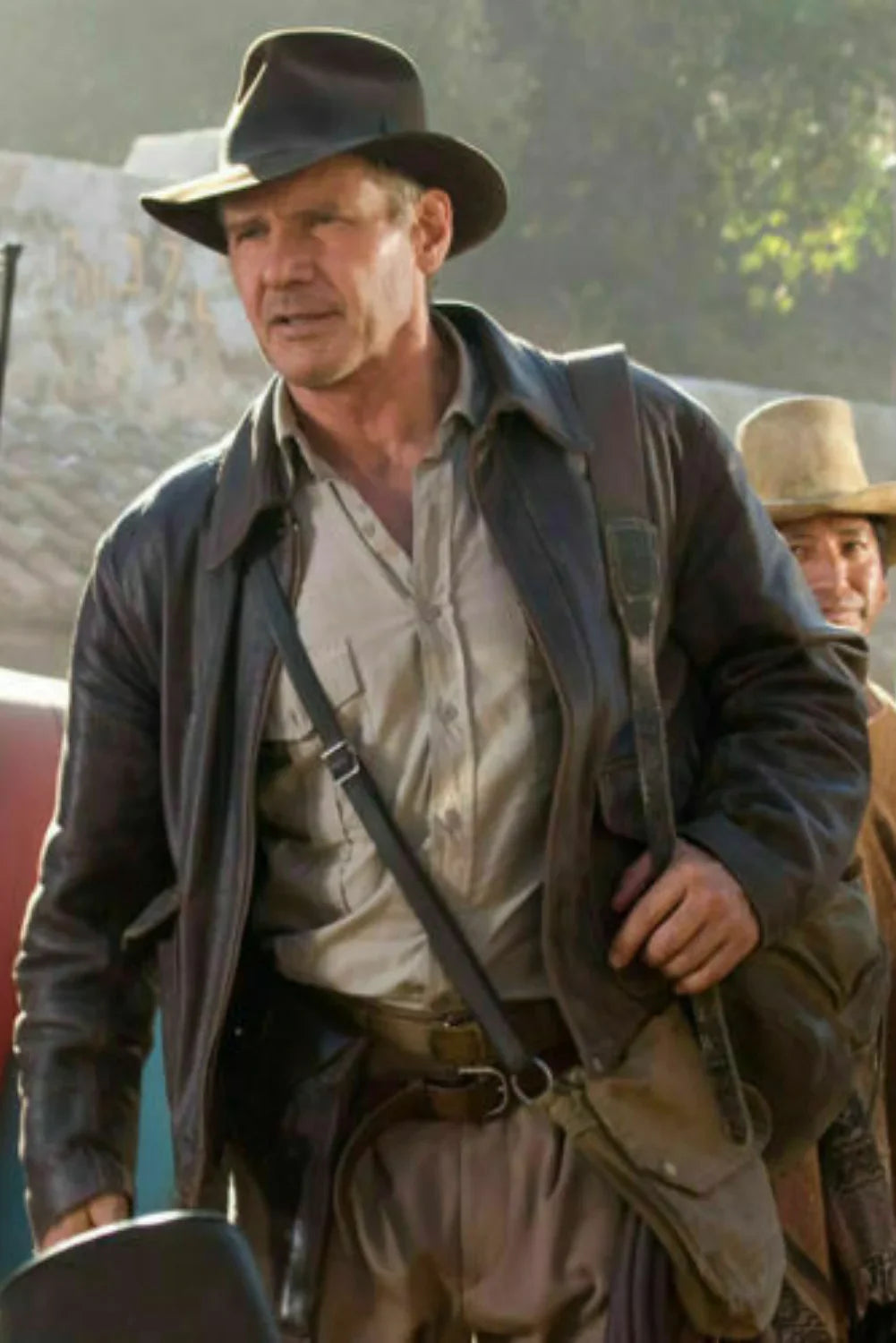 Raiders of Lost Ark Leather Jacket in Distressed Vintage Brown Sheepskin Indiana Jones