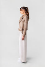 JAWS 3.0 SAND LEATHER JACKET TALL