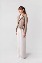 JAWS 3.0 SAND LEATHER JACKET TALL