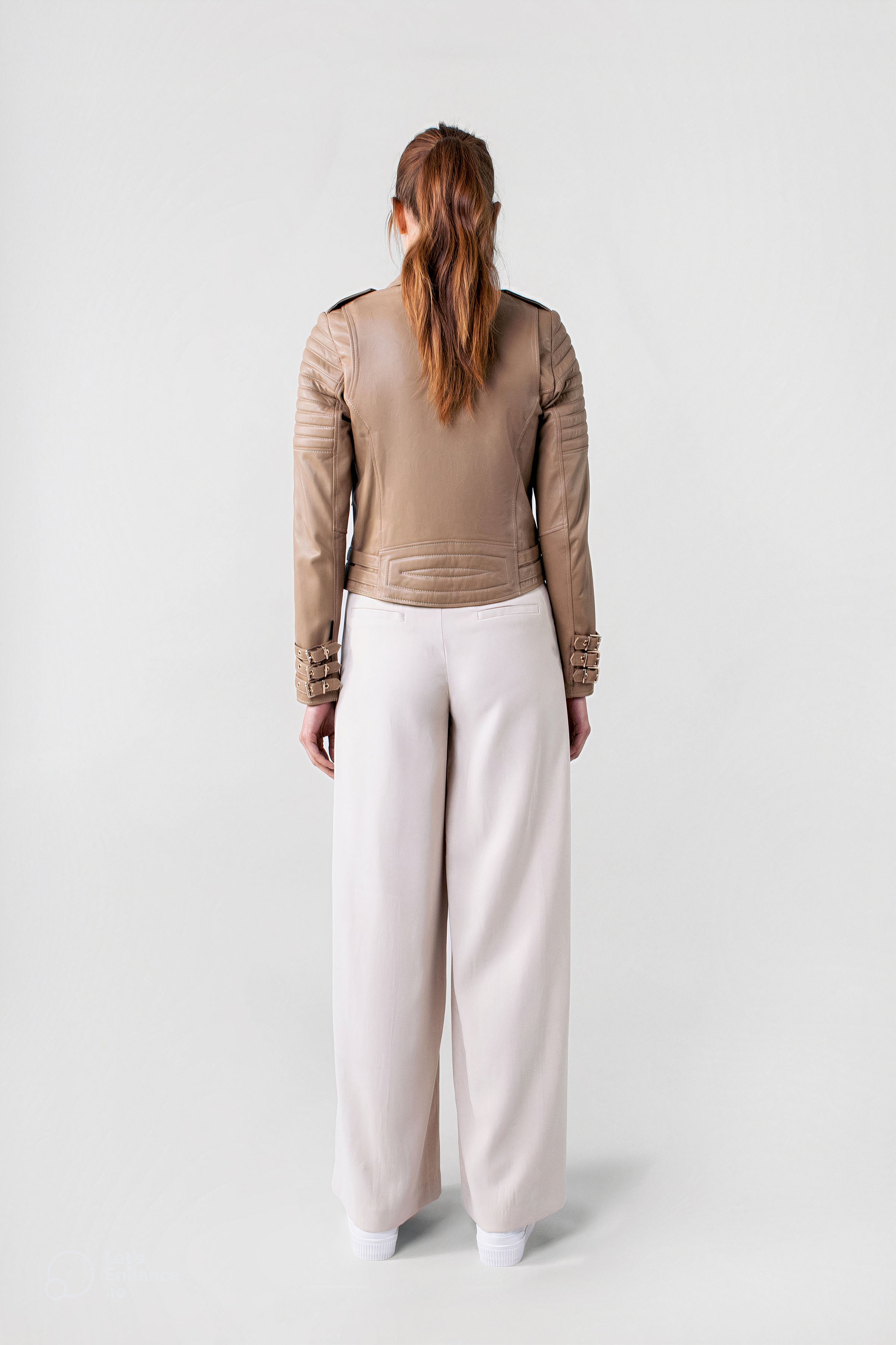 JAWS 3.0 SAND LEATHER JACKET TALL