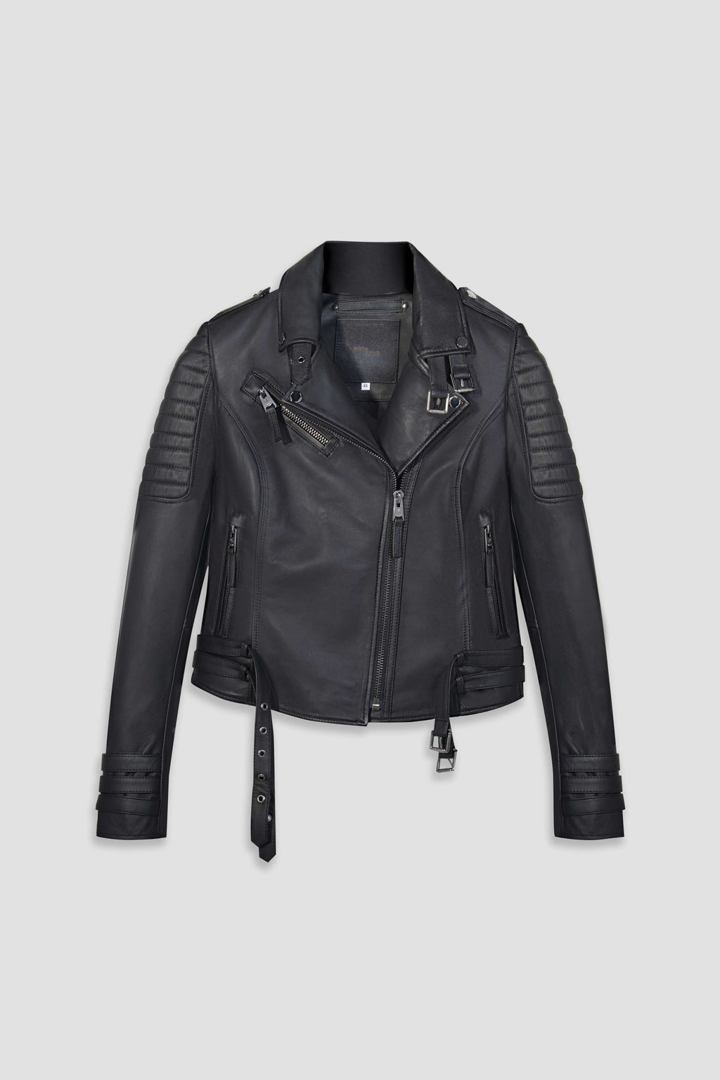 Jaws 3.0 Gloss Black Hardware Leather Jacket