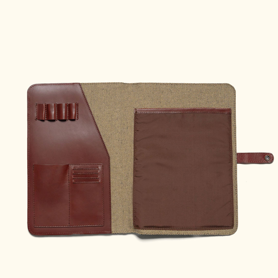 Jefferson Leather Travel Portfolio | Mahogany