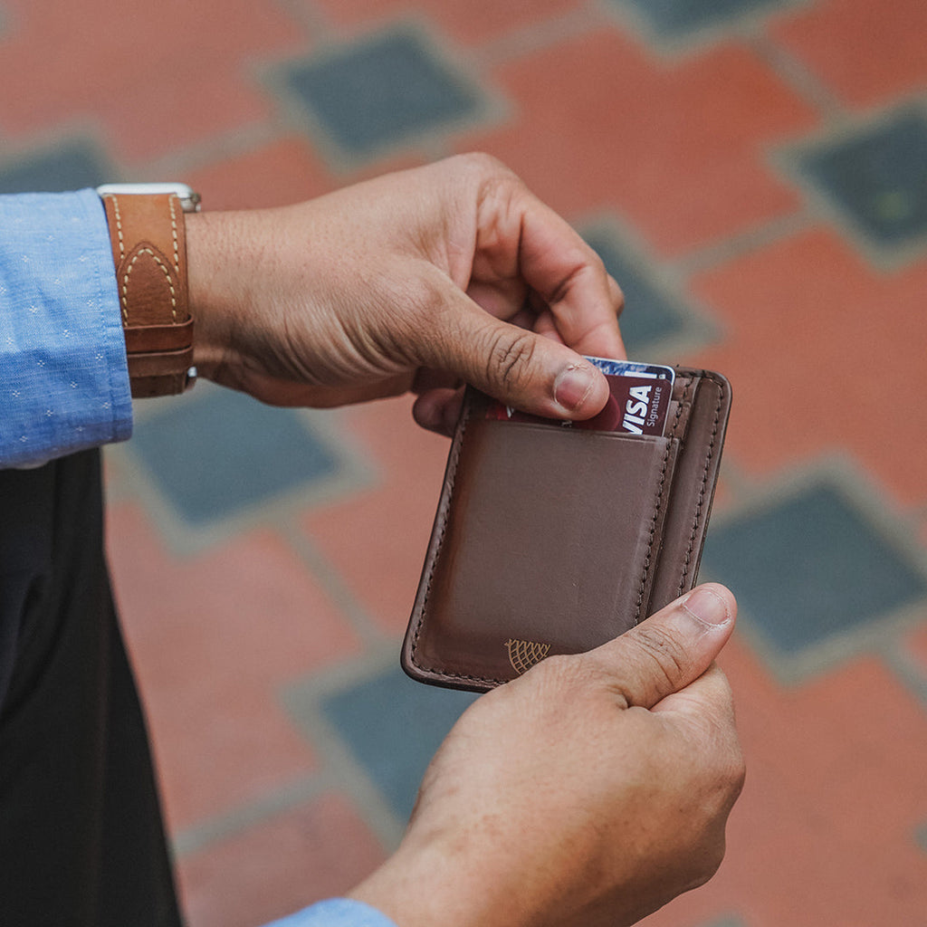 Jefferson Leather Slim ID Wallet | Elderwood