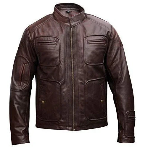 Kirk Motorcycle Star Trek Vintage Brown Leather Jacket