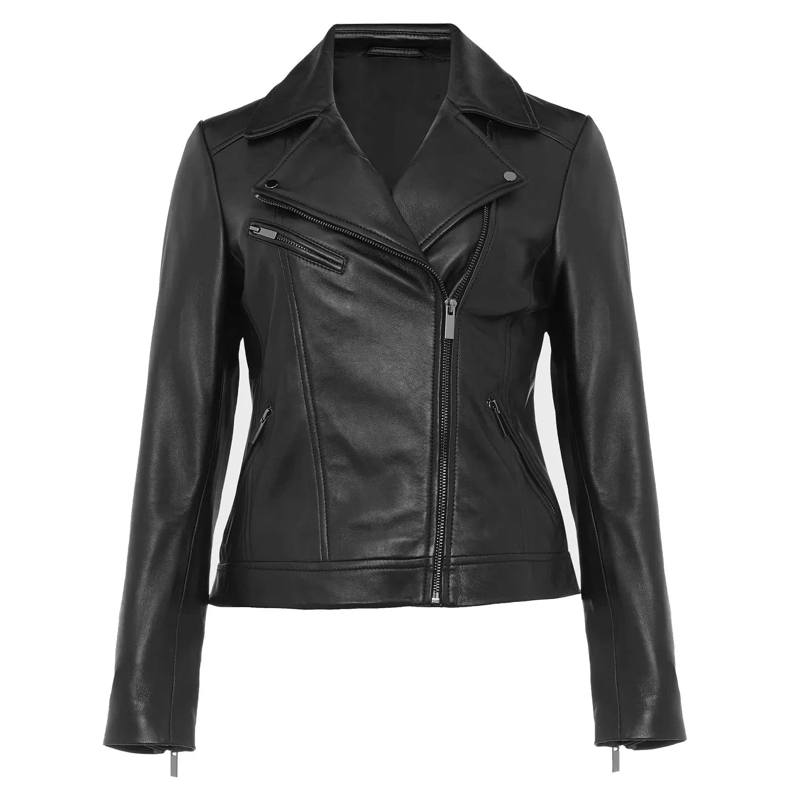 Ladies Dakota Soft Leather Jacket in Black
