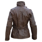 Ladies Fashion Vintage Leather Jacket Women in Brown