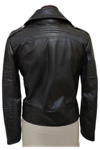 Kirsten Black Leather Biker Jacket