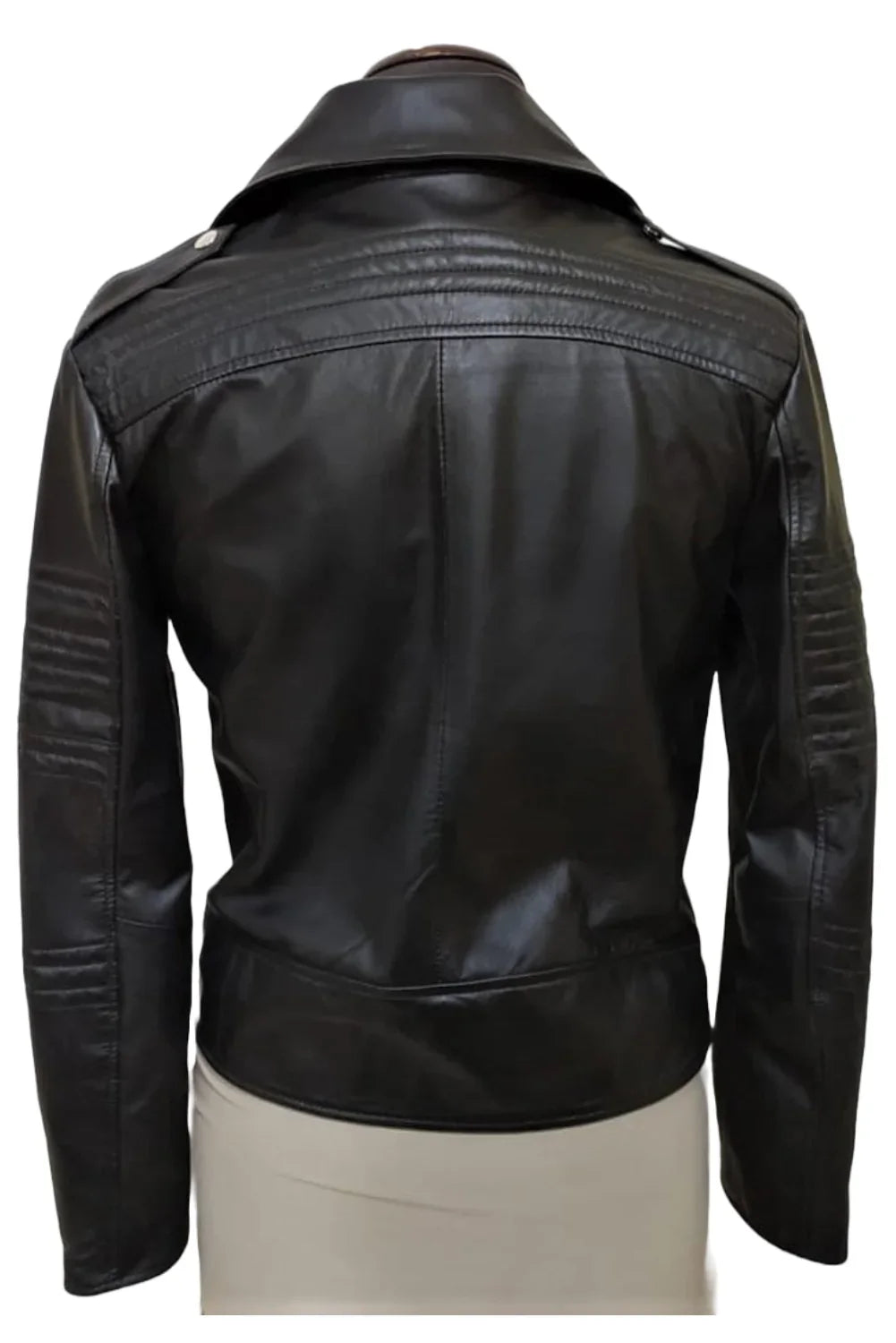 Kirsten Black Leather Biker Jacket