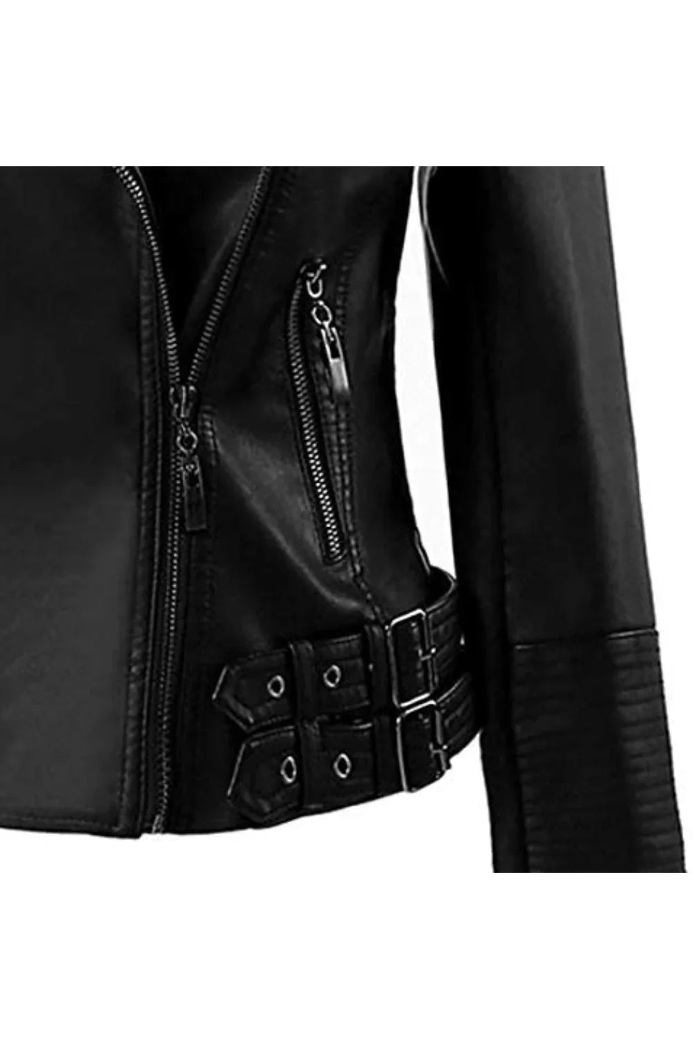 Alice Black Leather Biker Jacket