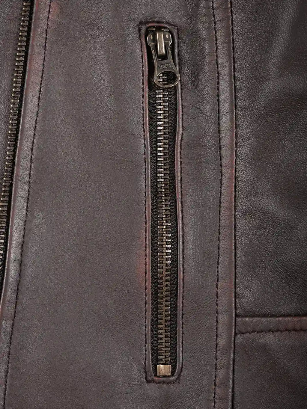 Women's Dark Brown Asymmetrical Leather Biker Jacket