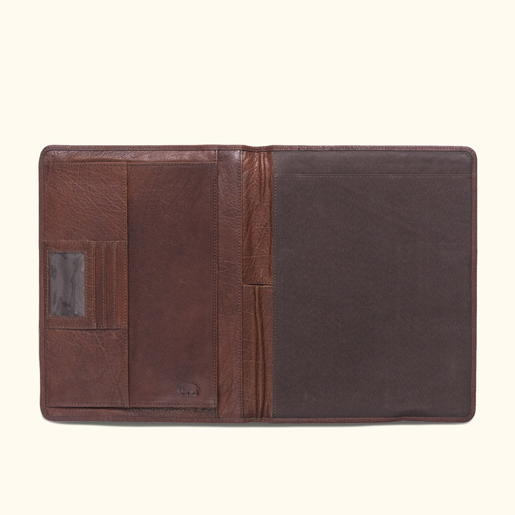 Limited Edition Roosevelt Leather Travel Padfolio | Buffalo Grain