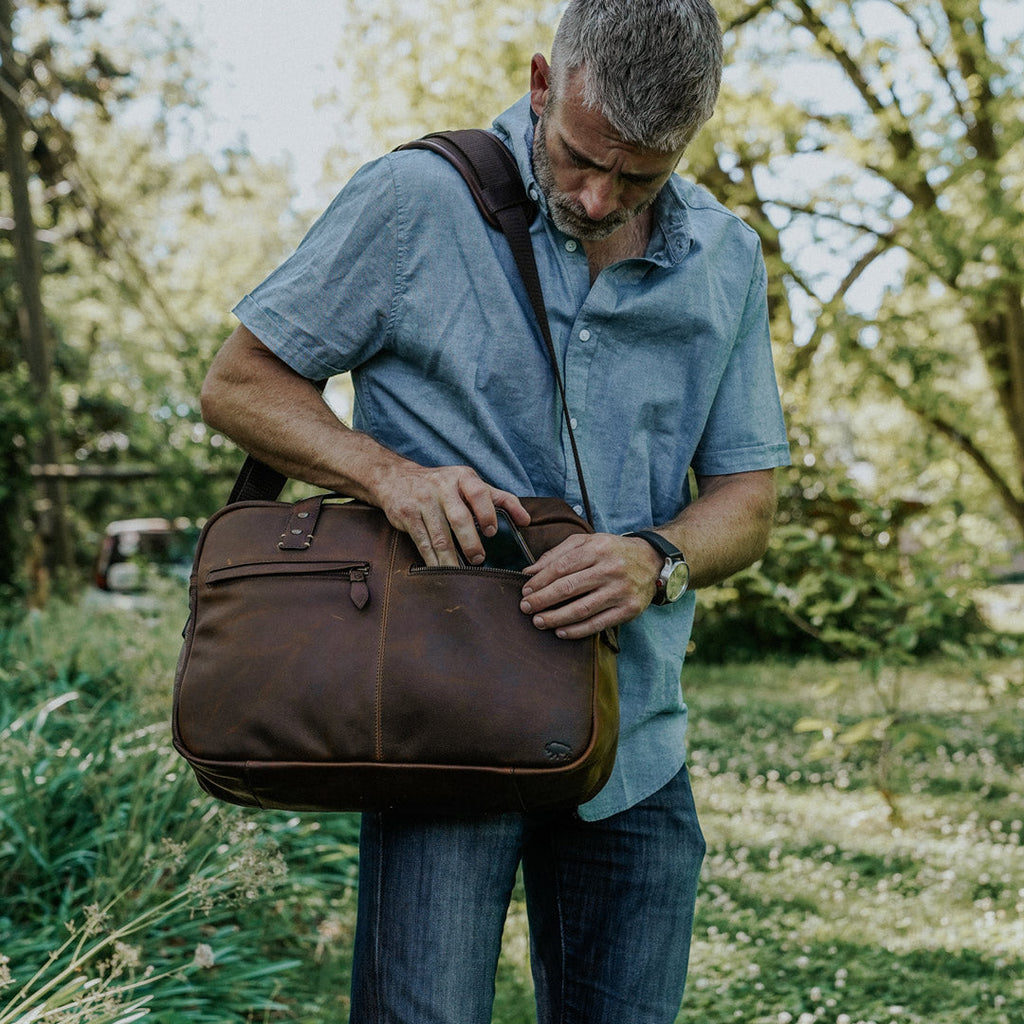 Walker Leather Pilot Bag | Vintage Oak