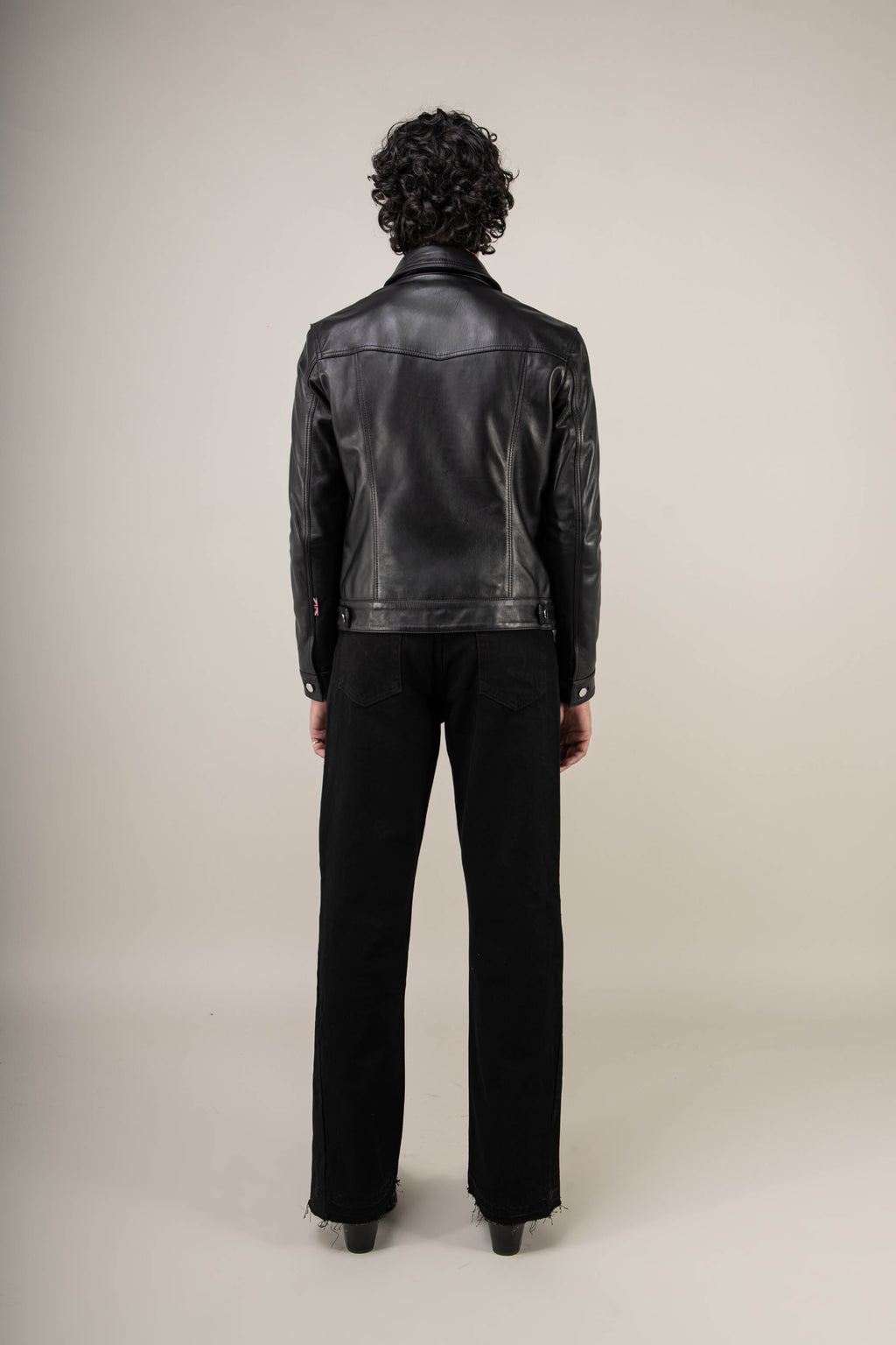 Leather Trucker Jacket Tall