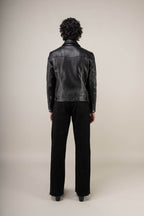 Leather Trucker Jacket Tall