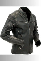 Noah Black Leather Biker Jacket