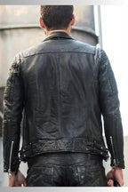 Allaric Alley Black Leather Biker Jacket