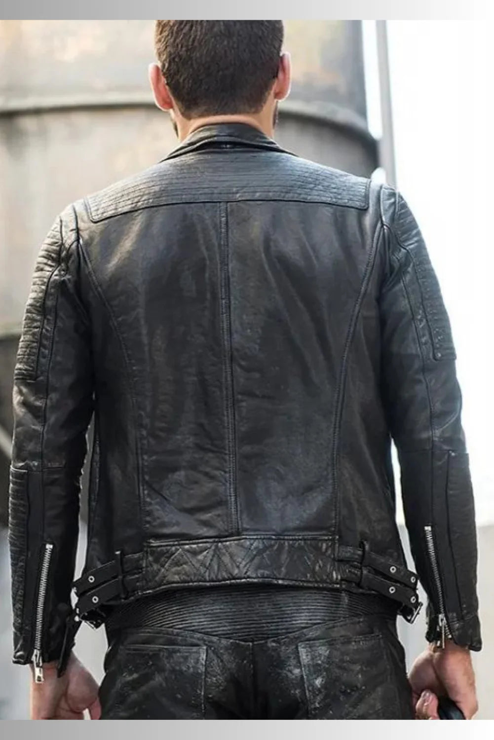 Allaric Alley Black Leather Biker Jacket