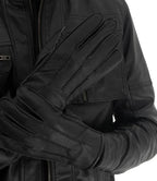 Men's Black Lined Leather Gloves