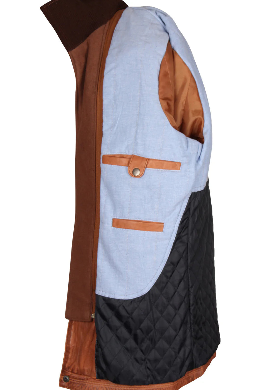 Three Quarter Brown Leather Jacket - 3/4 Length Coat