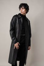 Drop Shoulder Leather Trench (Man)