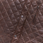 Highlands Quilted Leather Vest | Mahogany Brown