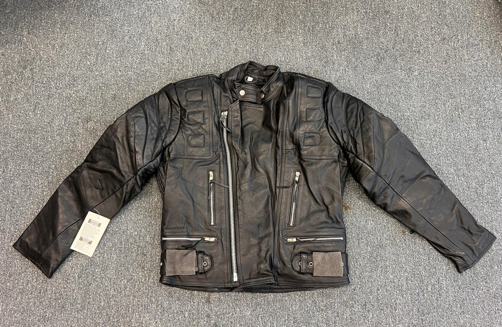 Limo Padded Biker Police Leather Armoured Jacket Small