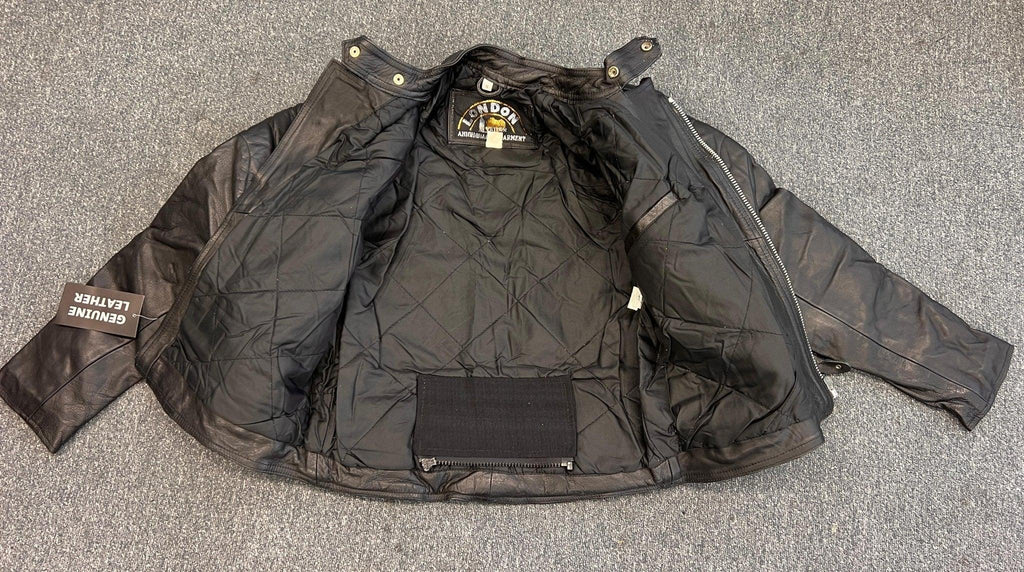 Limo Padded Biker Police Leather Armoured Jacket Small