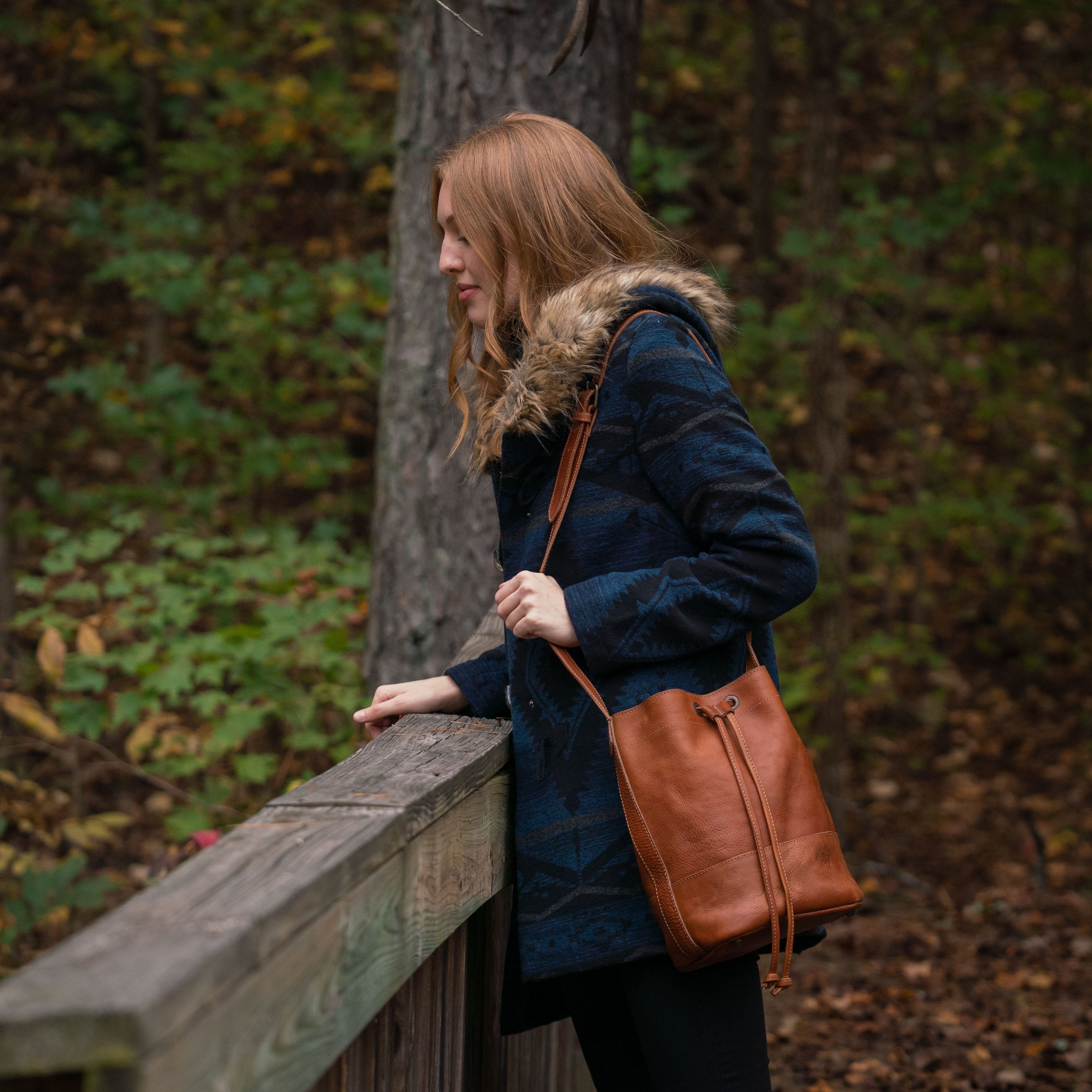 Madison Leather Bucket Bag | Saddle Tan