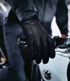 Men's Black Lined Leather Gloves