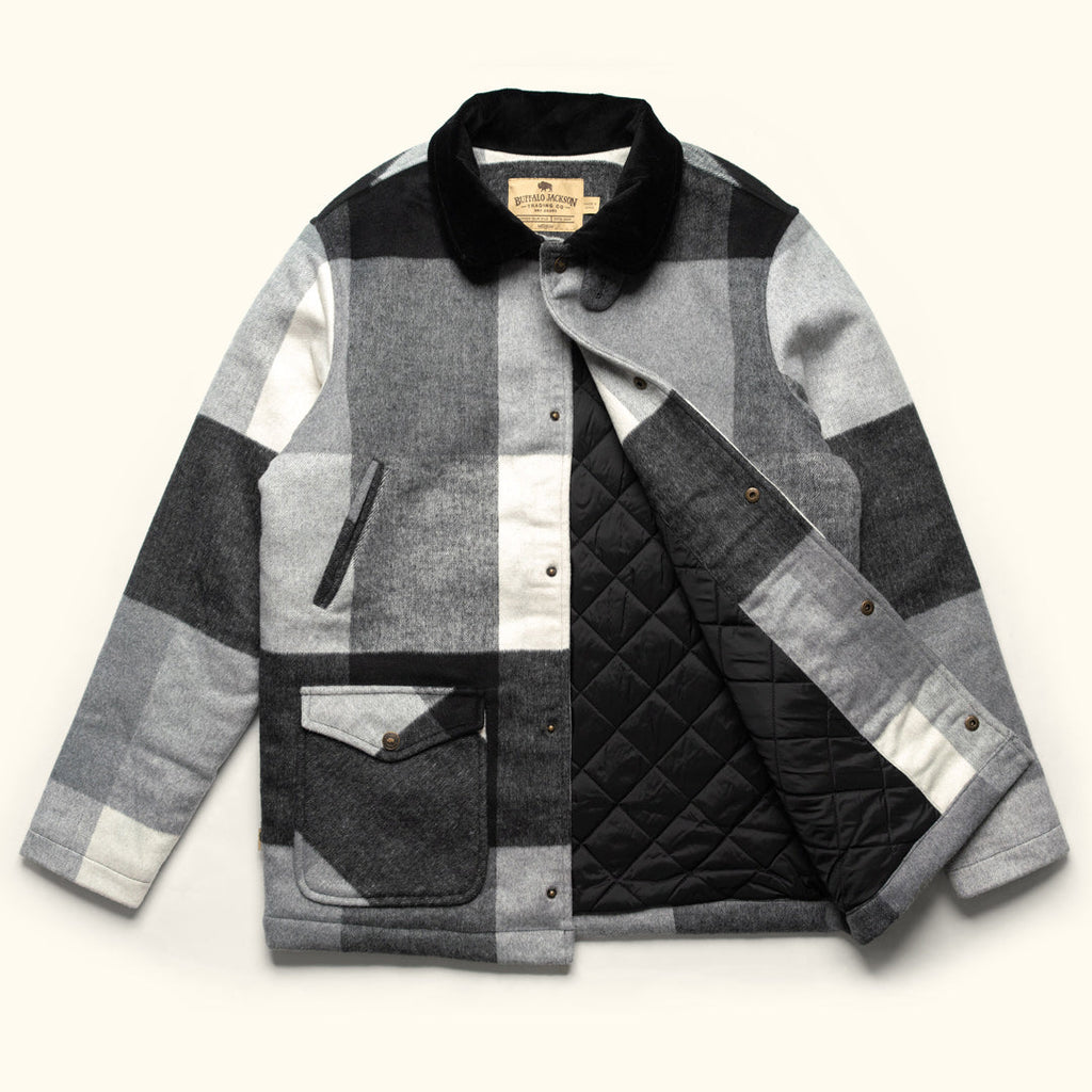 Ellis Wool Jacket | Gray Valley Plaid and Corduroy