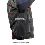 Mens Black and Orange Fabric Textile Armoured Motorcycle Jacket Biker Double Lin