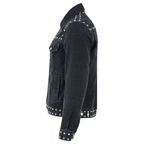 Men’s Black Studded Denim Jacket | Rock-Inspired Premium Outerwear