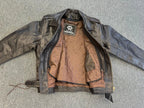 Men's BrownLeather Brando Motorcycle Riders Jacket Full Belt