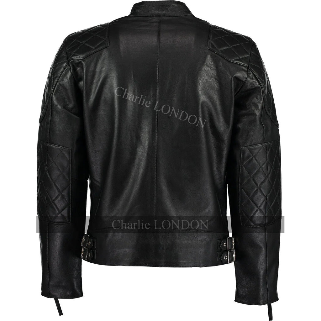 Mens David Beckham Black Stannard Leather Jackets